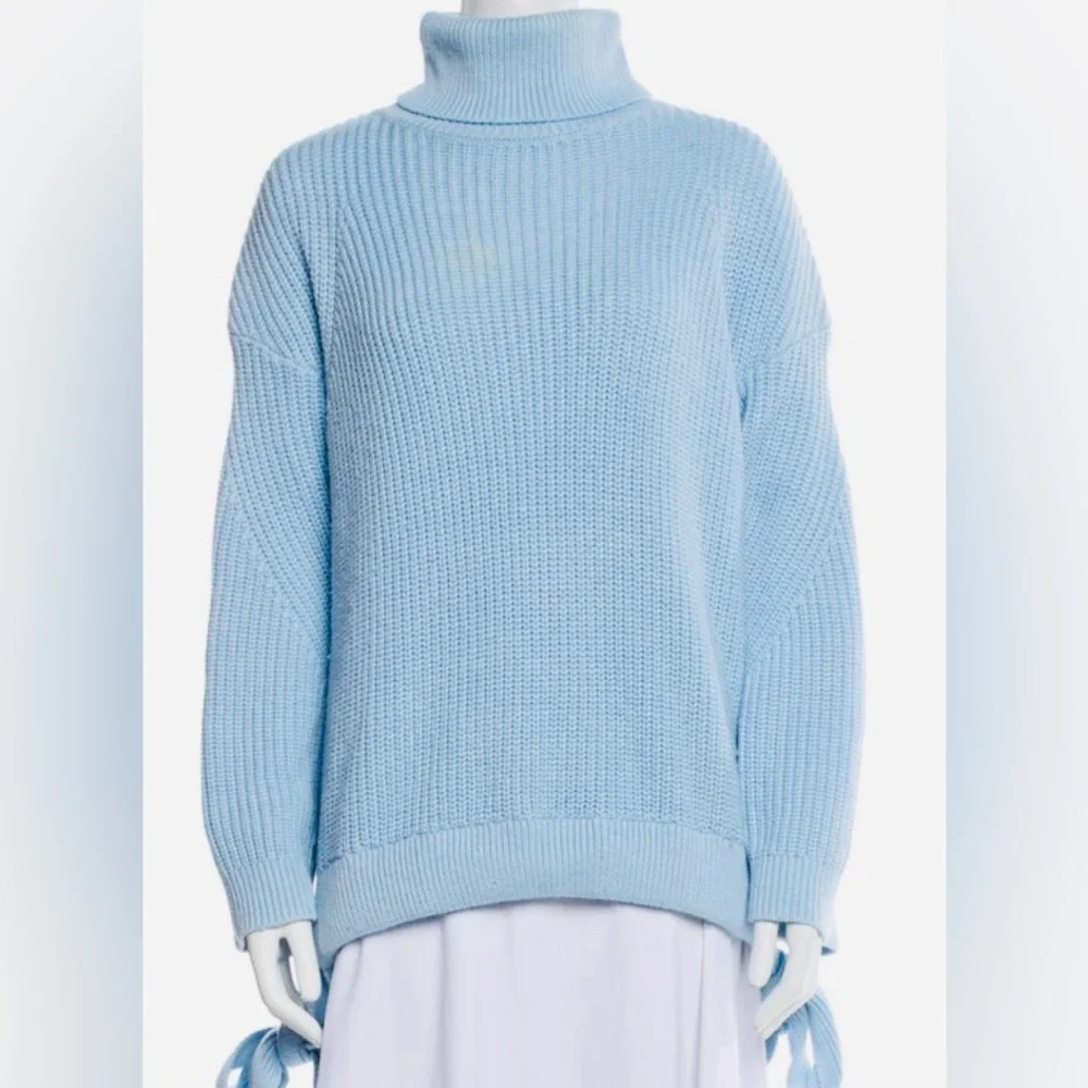 Jason Wu Collective Baby Blue Oversized Turtleneck Sweater - Picture 3 of 10